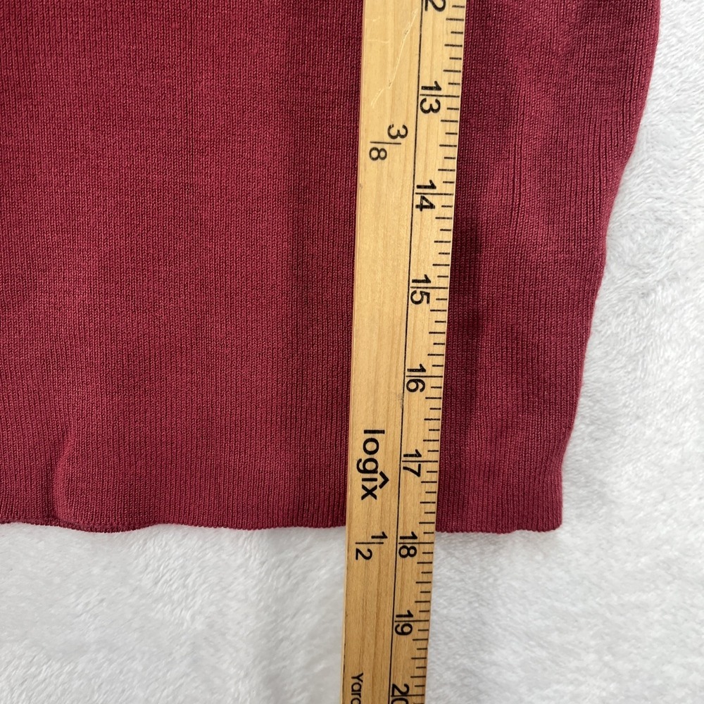 A New Day Sleeveless VNeck Womens Small Collared Dark Red Casual Summer NEW - Picture 4 of 6